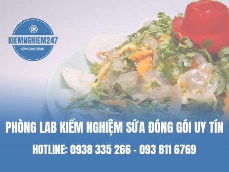 Phòng lab kiểm nghiệm sứa đóng gói chính xác