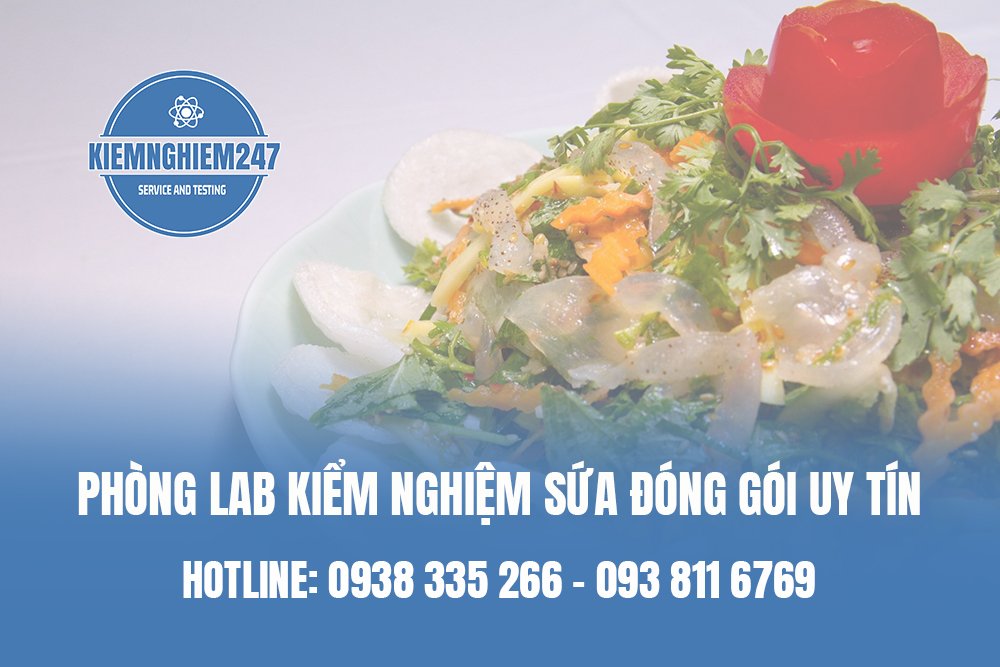 Phòng lab kiểm nghiệm sứa đóng gói chính xác