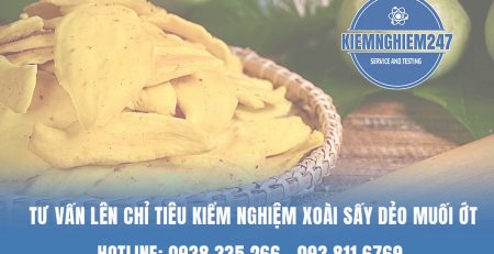 Tư vấn lên chỉ tiêu kiểm nghiệm xoài sấy dẻo muối ớt