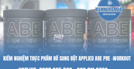 Kiểm nghiệm thực phẩm bổ sung Bột Applied ABE Pre -Workout